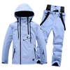 High Quality Winter Men's & Women's Waterproof Ski Suit Windproof Hooded Snowboard Jacket Two-Piece Skiing Overalls