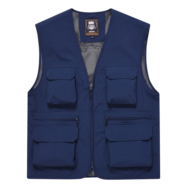 Custom Explosive Models Men's Utility Cargo Vest Outdoor Fishing Safari Travel Work Photo Vest With Pockets Summer Cooling Vest