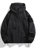 Outdoor Men Jacket Water Resistant Quick Dry Windbreaker Hooded Varsity Jackets for Mountain