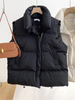 Fashion Autumn Winter Women's Light Jacket Plush Warm Coat Skin-Friendly Jacket With Pocket Zip Sleeveless Vest