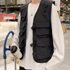 New Trend Men's Hip Hop Sleeveless Jacket Multi-Pocket Outdoors Vests