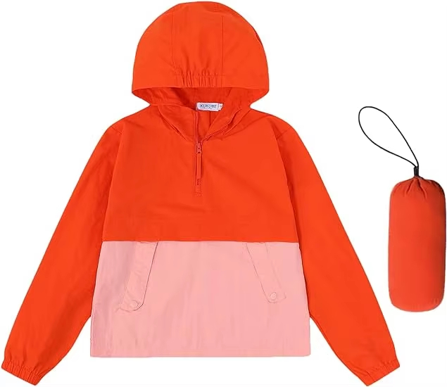 Boys Girls Collapsible Lightweight Waterproof Hooded Raincoat Size 3-12 Years Old for School Camping Hiking