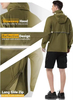 Waterproof Pullover Lightweight Hooded Rain Jacket for Men Packaway Breathable Windproof Windbreaker Outdoor for Camping Hiking