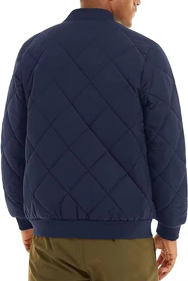 Men's Bomber Jacket Winter Fall Quilted Puffer Jacket Warm Padded pilot Coat