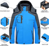Hot Sale Popular Men's Winter Ski Jacket 3-in-1 Waterproof Warm Snow Fleece Lined Coat Hooded Windproof Jacket Parka Jacket