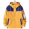 Unisex Windbreaker Jacket Color-Blocked Autumn Versatile Outdoor Casual Loose fit Coat