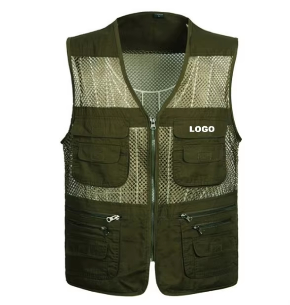 Hot Sale Summer Mesh Quick Dry Fishing Vest Photography Multi-pocket Journalist Vest