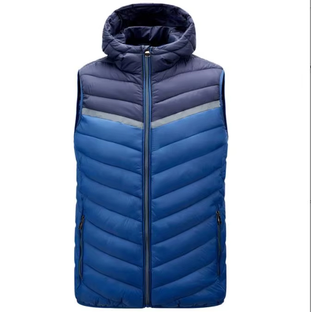 Mens Lightweight Waterproof Windproof Fishing Causal Winter Vest Jacket Coat for Hiking Camping Sailing