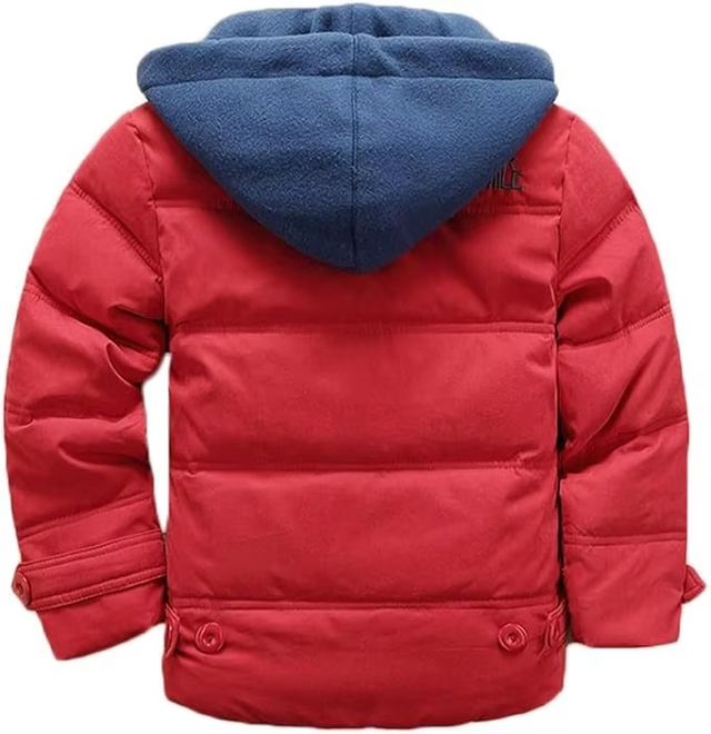 Kids Winter Thickened Hooded Warm Quilted Puffer Style Jacket Down Coat for Casual Outdoor Sports Hiking Camping Hiking Skiing