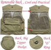 Hot Sale Men's Casual Lightweight Outdoor Multi-pocket Photo Cargo Vest Jacket Fishing Work Travel