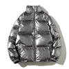 Men's Winter Bright New Fashion Reflective Hooded Bread Jacket Down Puffer Jacket Cotton-padded Coat