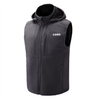 Factory Wholesale Men's Golf Vest Detachable Hood Soft Shell Windproof Sleeveless Running Jacket for Hiking Casual Fishing