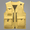 Fashion Breathable Lightweight Quick Dry Utility Outdoor Fishing Cargo Vest with Multi-Pocket Mesh Lining Zipper