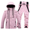 High Quality Winter Men's & Women's Waterproof Ski Suit Windproof Hooded Snowboard Jacket Two-Piece Skiing Overalls