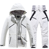 High Quality Winter Women's Waterproof Ski Suit Windproof Hooded Snowboard Jacket Two-Piece 