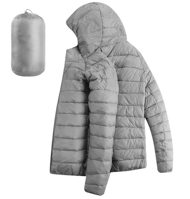 2025 OEM Men's Down Puffer Jacket With Hood Packable Lightweight Puffy Bubble Hooded Winter Coat Light Thin Insulated