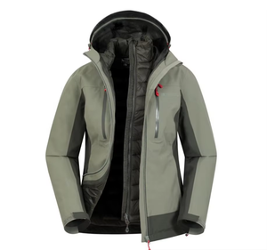 OEM Hiking Waterproof and Breathable 3in1 Coat Keep Warm Padded Jacket Down Pakka Coat Winter Parka for Women