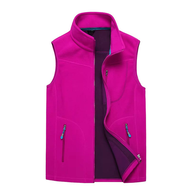 Custom Light Fleece Jacket Keep Warm Hiking Sports Softshell Vest Work Gilet in Spring for Women