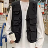 New Trend Men's Hip Hop Sleeveless Jacket Multi-Pocket Outdoors Vests