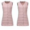 Women Winter Windproof Puffer Down Vest Long Wholesale Sleeveless Jacket Women Down Vest With Fur Collar for Ladies