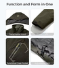Men's Skiing Snowboard Snowmobile 3 in 1 Water Resistant Windproof Ski Jacket With Detachable Down Inner Jacket
