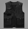 Fashion Breathable Lightweight Quick Dry Utility Outdoor Fishing Cargo Vest with Multi-Pocket Mesh Lining Zipper