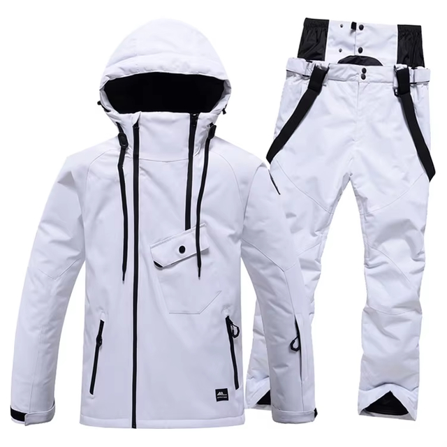 High Quality Winter Men's & Women's Waterproof Ski Suit Windproof Hooded Snowboard Jacket Two-Piece Skiing Overalls