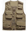 Hot Sale Men's Casual Lightweight Outdoor Multi-pocket Photo Cargo Vest Jacket Fishing Work Travel