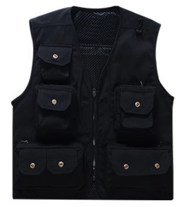 Custom Explosive Models Men's Utility Cargo Vest Outdoor Fishing Safari Travel Work Photo Vest With Pockets