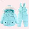 Kids Ski Jacket and Pant Snowsuit - Khaki