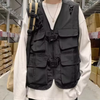 New Trend Men's Hip Hop Sleeveless Jacket Multi-Pocket Outdoors Vests