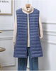 Women Winter Windproof Puffer Down Vest Long Wholesale Sleeveless Jacket Women Down Vest With Fur Collar for Ladies