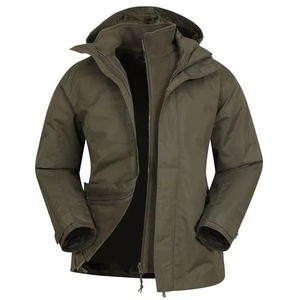 Fashion 3in1 Jacket Water-Resistant Outer Shell and Inner Fleece Jacket Protect From Wind and Light Rain Walking Outwear Coat