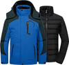 Explosive Models Unisex 3 In1 Jacket Outdoor Waterproof Winter Fleece Lined Warm Hiking Windproof Jacket
