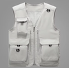Fashion Breathable Lightweight Quick Dry Utility Outdoor Fishing Cargo Vest with Multi-Pocket Mesh Lining Zipper