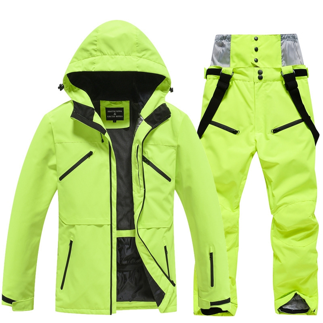 High Quality Winter Women's Waterproof Ski Suit Windproof Hooded Snowboard Jacket Two-Piece 