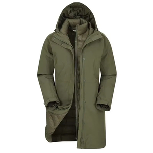 Professional Puffer Padding 3 in 1 Windproof Waterproof Women Long Outdoor Hiking Hooded Jacket
