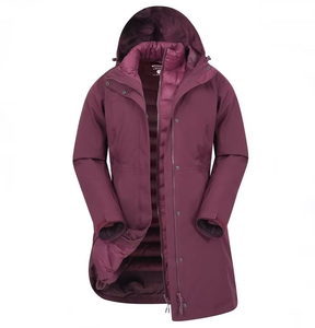Hot Selling 3 in1 Padding Coat Long Warm Ladies Winter Jacket With Hood