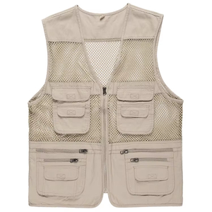 Custom Wholesale Summer Mesh Vest Men Thin Hollow Fishing Photography Breathable Vest