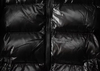 White Goose Down Jacket Black Gold Hooded Casual Short Down Jacket for Unisex