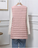 Women Winter Windproof Puffer Down Vest Long Wholesale Sleeveless Jacket Women Down Vest With Fur Collar for Ladies