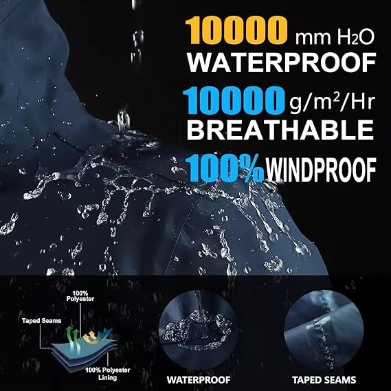 Hot Sale Popular Men's Waterproof 3 in 1 Ski Jacket Warm Mountain Trench Snow Jacket Winter Coat With Down Lining