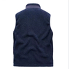 Hot Sale Autumn/Winter Fleece Vest for Men With Fleece Thickened Vest Stand Collar Fleece Warm Vest