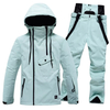 High Quality Winter Men's & Women's Waterproof Ski Suit Windproof Hooded Snowboard Jacket Two-Piece Skiing Overalls