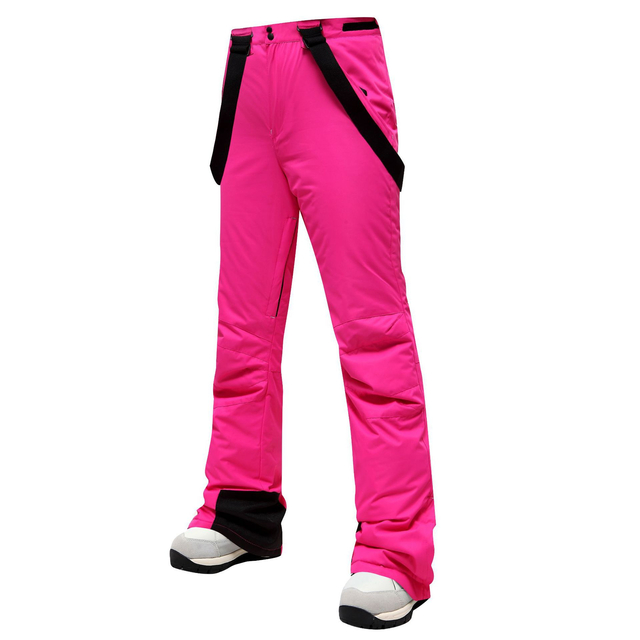 2025 Custom Women Ski Snowboarding Pants Waterproof Warm Wool Lined Ski Hiking Pants