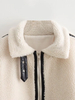 Vintage Loose Thickened Long-Sleeved Faux Fur Lamb Zipper Jacket Winter Coat for Women