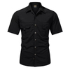Wholesale Short Sleeve Mens Fishing Shirt Anti Crinkle Quick Dry Fishing Hiking Shirt for Men