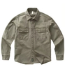 Vintage Heavy Cargo Shirt Men's Thick Twill Loose American Casual Shirt