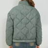 Fashion Custom Women's Quilted Puffer Padded Jacket Buttoned up Lightweight Jacket Coat