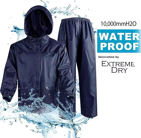 Waterproof Work Wear Rain Suit Set Nylon Jacket With Pants Durable for Gardening Cleaning Fishing Outdoor